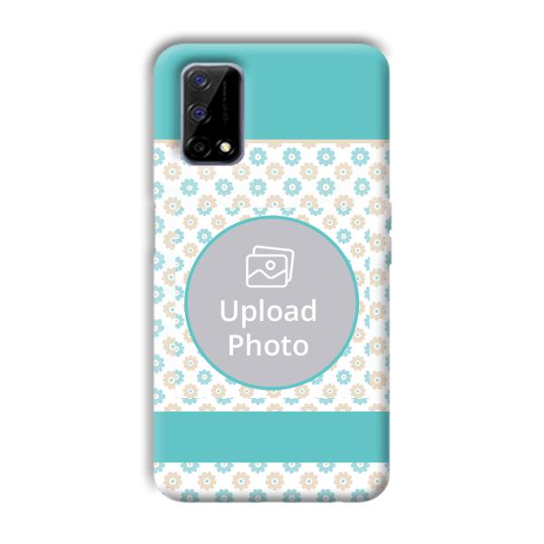 Blue Flowers Customized Printed Back Cover for Realme Narzo 30 Pro