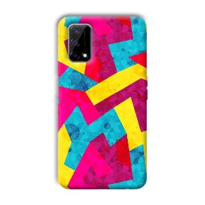 Pink Yellow Pattern Phone Customized Printed Back Cover for Realme Narzo 30 Pro