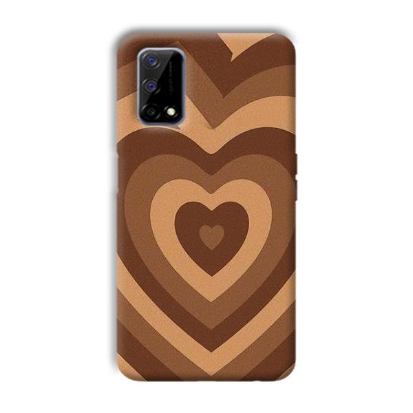 Brown Hearts Phone Customized Printed Back Cover for Realme Narzo 30 Pro