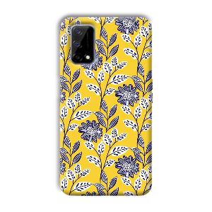 Yellow Fabric Design Phone Customized Printed Back Cover for Realme Narzo 30 Pro