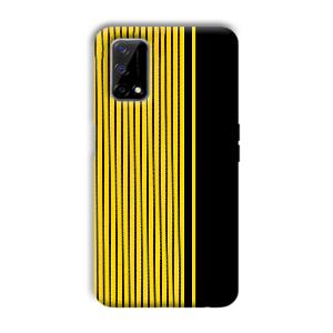 Yellow Black Design Phone Customized Printed Back Cover for Realme Narzo 30 Pro