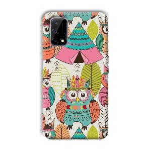 Fancy Owl Phone Customized Printed Back Cover for Realme Narzo 30 Pro