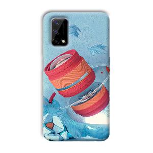 Blue Design Phone Customized Printed Back Cover for Realme Narzo 30 Pro