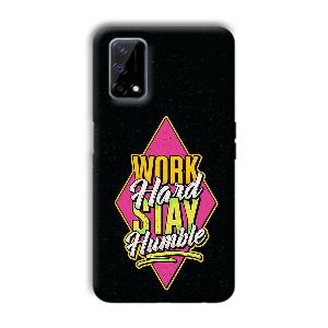 Work Hard Quote Phone Customized Printed Back Cover for Realme Narzo 30 Pro