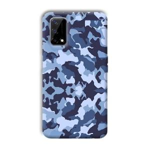 Blue Patterns Phone Customized Printed Back Cover for Realme Narzo 30 Pro