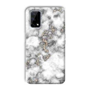 Grey White Design Phone Customized Printed Back Cover for Realme Narzo 30 Pro