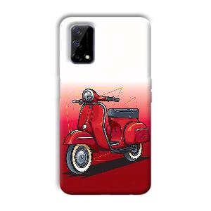 Red Scooter Phone Customized Printed Back Cover for Realme Narzo 30 Pro