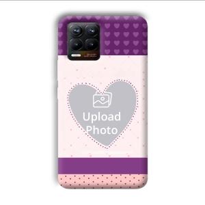 Purple Hearts Customized Printed Back Cover for Realme 8