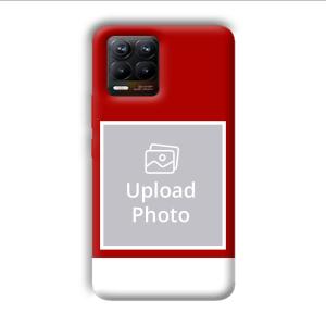 Red & White Customized Printed Back Cover for Realme 8