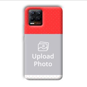 Red White Customized Printed Back Cover for Realme 8