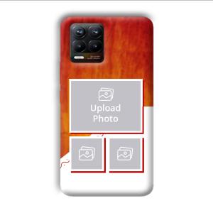 Red White Background Customized Printed Back Cover for Realme 8
