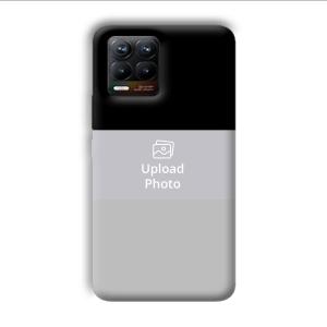 Black & Grey Customized Printed Back Cover for Realme 8