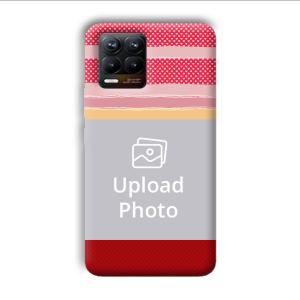 Red Pink Design Customized Printed Back Cover for Realme 8