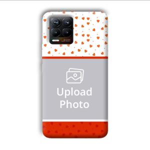 Orange Hearts Customized Printed Back Cover for Realme 8