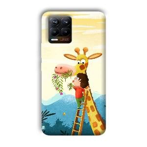 Giraffe & The Boy Phone Customized Printed Back Cover for Realme 8