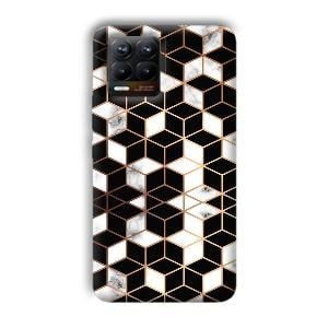 Black Cubes Phone Customized Printed Back Cover for Realme 8