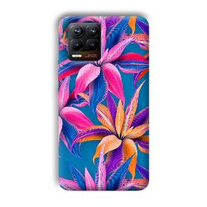 Aqautic Flowers Phone Customized Printed Back Cover for Realme 8