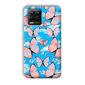 Pink Butterflies Phone Customized Printed Back Cover for Realme 8