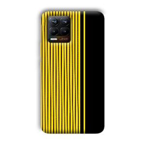 Yellow Black Design Phone Customized Printed Back Cover for Realme 8