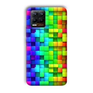 Square Blocks Phone Customized Printed Back Cover for Realme 8