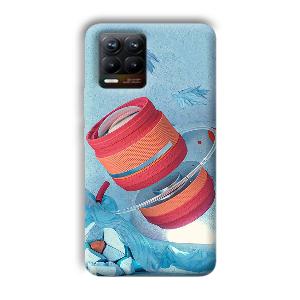 Blue Design Phone Customized Printed Back Cover for Realme 8
