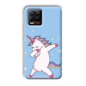 Unicorn Dab Phone Customized Printed Back Cover for Realme 8