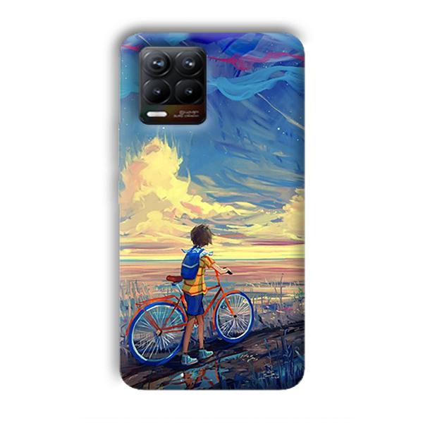 Boy & Sunset Phone Customized Printed Back Cover for Realme 8