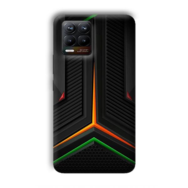 Black Design Phone Customized Printed Back Cover for Realme 8