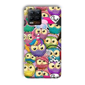 Colorful Owls Phone Customized Printed Back Cover for Realme 8