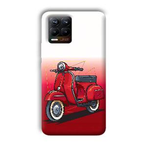 Red Scooter Phone Customized Printed Back Cover for Realme 8
