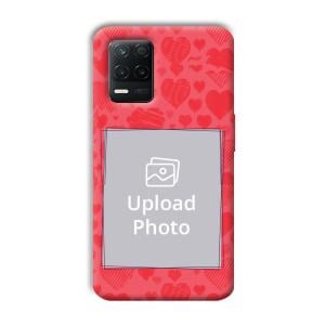 Red Hearts Customized Printed Back Cover for Realme 8 5G