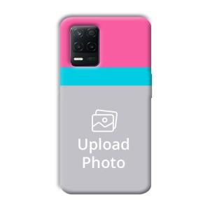 Pink & Sky Blue Customized Printed Back Cover for Realme 8 5G