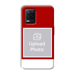 Red & White Customized Printed Back Cover for Realme 8 5G