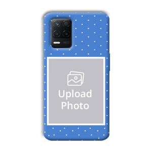 Sky Blue White Customized Printed Back Cover for Realme 8 5G