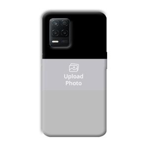 Black & Grey Customized Printed Back Cover for Realme 8 5G