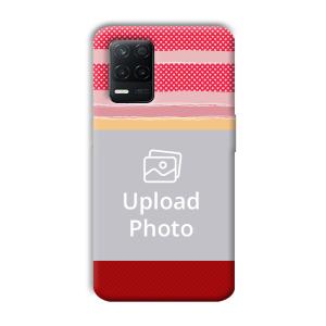 Red Pink Design Customized Printed Back Cover for Realme 8 5G