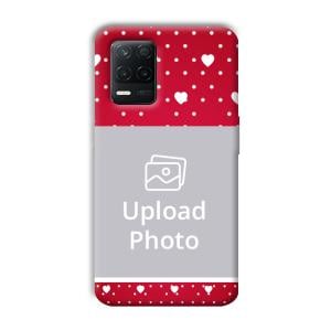 White Hearts Customized Printed Back Cover for Realme 8 5G