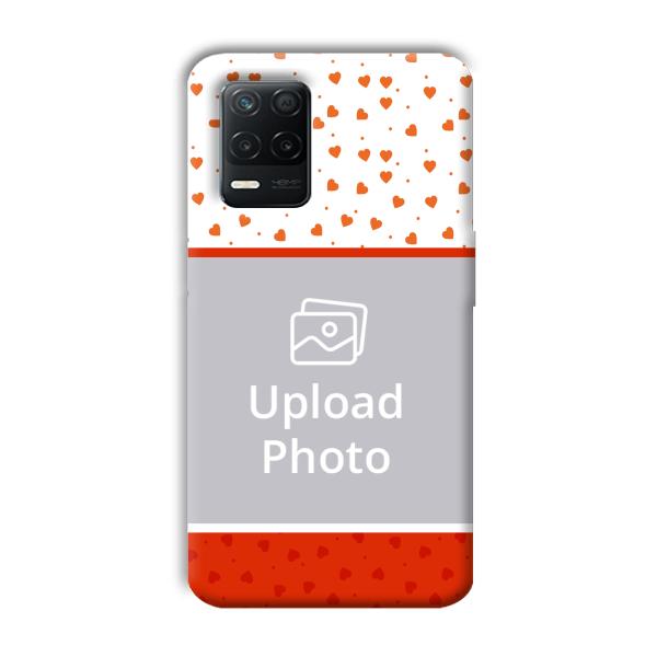 Orange Hearts Customized Printed Back Cover for Realme 8 5G