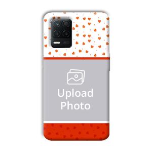 Orange Hearts Customized Printed Back Cover for Realme 8 5G