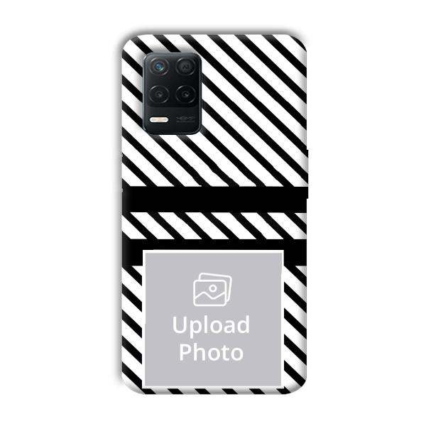 White Black Customized Printed Back Cover for Realme 8 5G