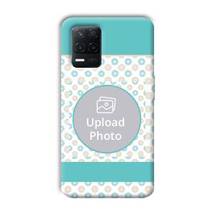 Blue Flowers Customized Printed Back Cover for Realme 8 5G
