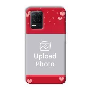 Red Pink  Customized Printed Back Cover for Realme 8 5G