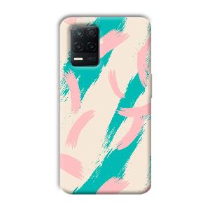 Pinkish Blue Phone Customized Printed Back Cover for Realme 8 5G