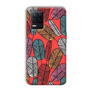 Lines and Leaves Phone Customized Printed Back Cover for Realme 8 5G