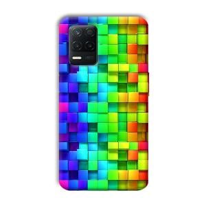 Square Blocks Phone Customized Printed Back Cover for Realme 8 5G