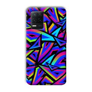 Blue Triangles Phone Customized Printed Back Cover for Realme 8 5G