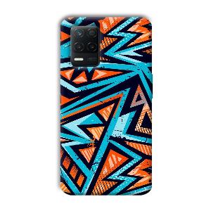 Zig Zag Pattern Phone Customized Printed Back Cover for Realme 8 5G