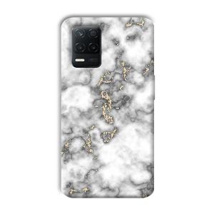Grey White Design Phone Customized Printed Back Cover for Realme 8 5G