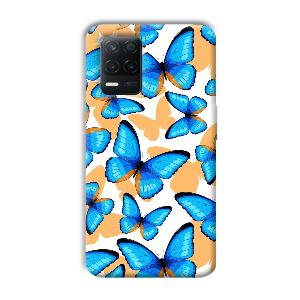 Blue Butterflies Phone Customized Printed Back Cover for Realme 8 5G