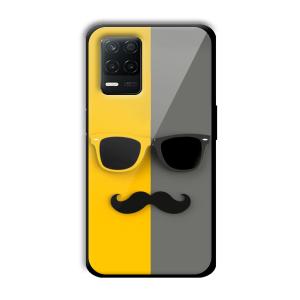 Yellow and Grey Sunglass Customized Printed Glass Back Cover for Realme 8 5G